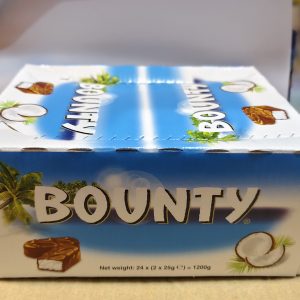 باونتي 2 صباع بار جوز هند طري مغطى بشوكولاتة الحليب طعم استوائي ياخدك للبحر 🏝️🥥 الوزن: 50 جرام للعبوة - 2 × 25 جرام العبوة: بوكس 24 قطعه