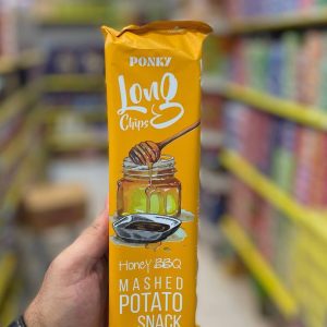 بونكي لونج شيبس هوني بي كيو Ponky Long Chips Honey BBQ🤩